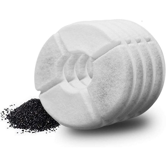 Modou - Replacement Automatic Water Dispenser Filters, Water Fountain Filters, Premium Cotton Activated Carbon Pet Water Filter, 4-Pack