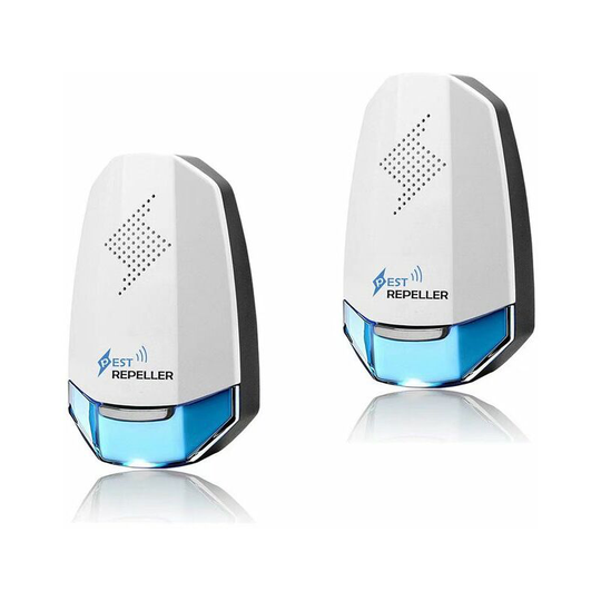 Perle Raregb - Rare pearl Ultrasonic Mosquito Repellent, Ultrasonic Plug Rodents Mice And Rats 2 pack Electric Ultrasound Device Anti Fly Device Blue