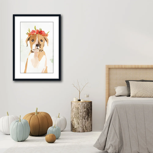 Puppy II - Picture Frame Painting Print on Acrylic