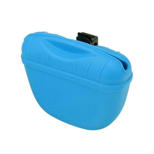 (Blue) Pet Dog Training Treat Bag Pouch With Belt Clip Feed Dog Food Snack Waist Pack