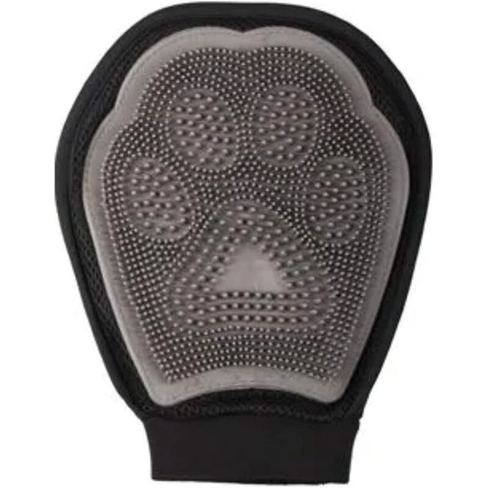 Grooming Glove for Dogs and Cats Soft Brush and Massager for Pet Hair Removal (Black)
