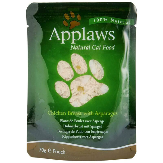 Chicken With Asparagus Cat Food Pouches (Pack Of 12) (One Size) (May Vary) - May Vary - Applaws