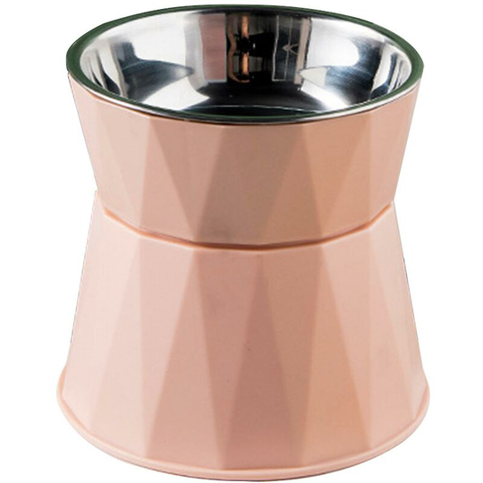 Stainless Steel Dog Bowl Neck Guard Anti-Tip High Feet Dog Feeding Bowl