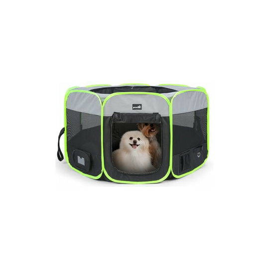 FVO - Dog Playpen, Solid Foldable Puppy Playpen 114x114x58cm, Large Dog Enclosure with Non-Slip Waterproof Bottom, Tent for Dog Cat Rabbit Puppy