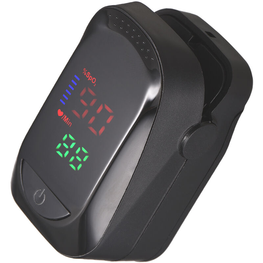 Superseller - Fingertip Pulse Oximeter Blood Oxygen Saturation & Heart Rate Monitor with Lanyard 2-way Display Digital SpO2 Monitor Detection Mini