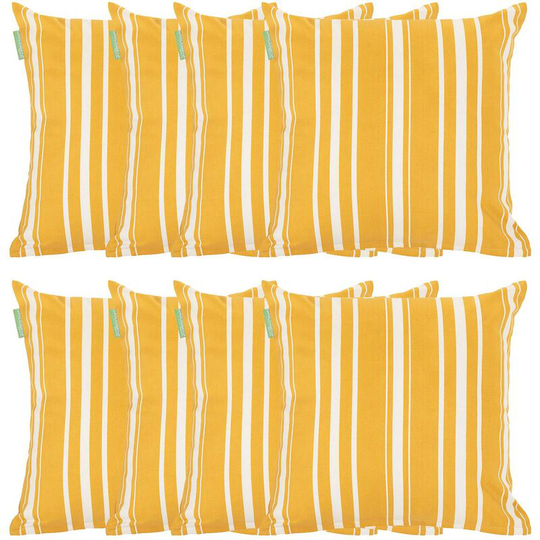 Garden Outdoor Premium Water Resistant Treated Canvas Cotton Filled Cushion (Horizon, 8pk) - Gardenista