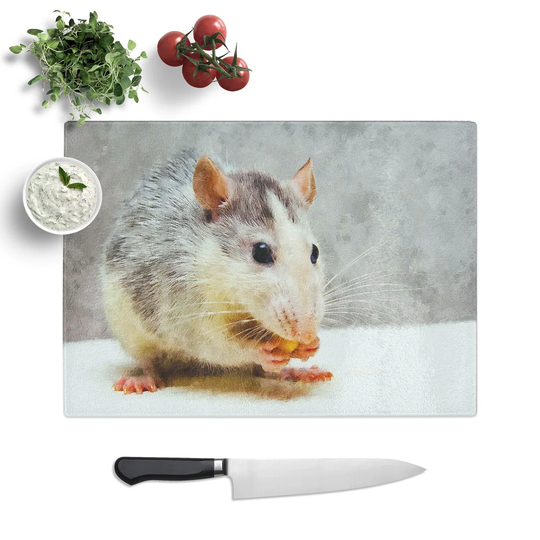 Rat Painting Chopping Board