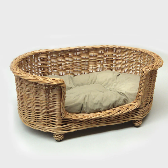 Honora Pet Bed Basket Settee in Brown