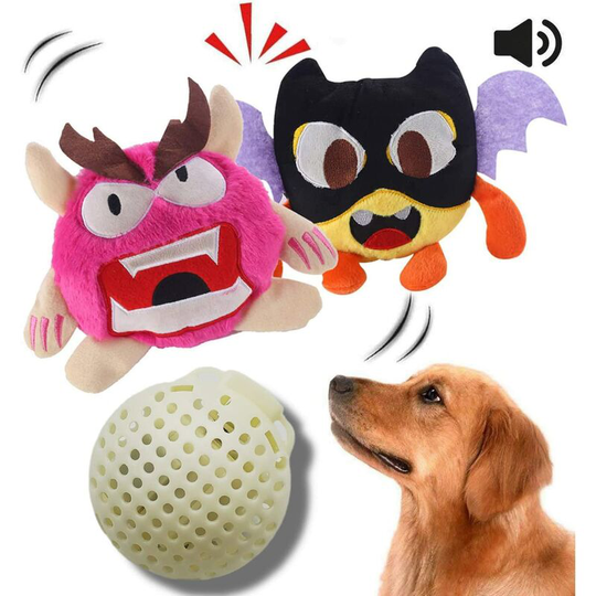 Dog Toy Interactive Plush Dog Toy Automatic Buzzing Ball Toy Electronic Shaking Crazy Toy Jumping Sports Entertainment 2 Sets