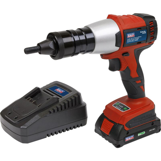 Cordless Nut Riveter 20V 2Ah Lithium-ion - Sealey