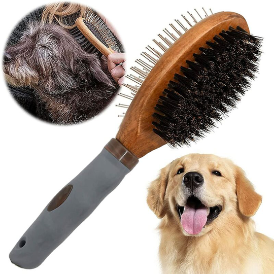 Dksfjkl - Dog and Cat Grooming Brush Double-sided Massage Comb, Cat and Dog Brush, Suitable for short, medium and long haired pets