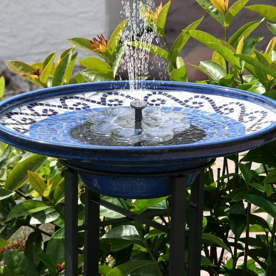 Bearsu - New] Solar Fountain, 1.6W Outdoor Garden Fountain, Water Fountain, Garden Decor, Mini Water Pump, Pond Pump / Pool Fountain, Outdoor Pond