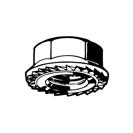 M8 Tooth Flange Hex Nut ((8)- you get 50 - Qualfast