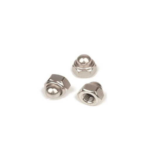 M4 DIN 986 Hexagon Domed Cap Nut with Nylon Insert - A2 Stainless Steel