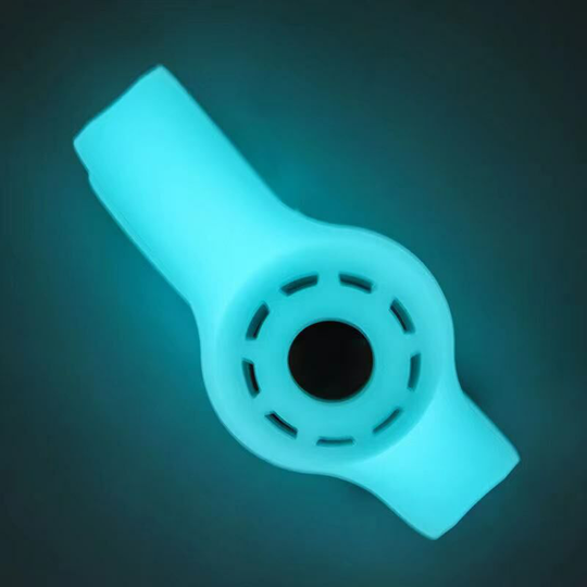Dog Collar/Cat Collar, 1Pcs Pet Collar Anti Loss Cat Dog Silicone Airtags Tracker Cover luminous blue - Muff