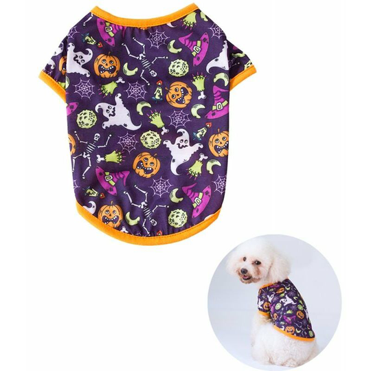 2Pcs Halloween Series New Dog Clothes Autumn Pet Decoration Clothes Size s (Magic Hat) - Thsinde