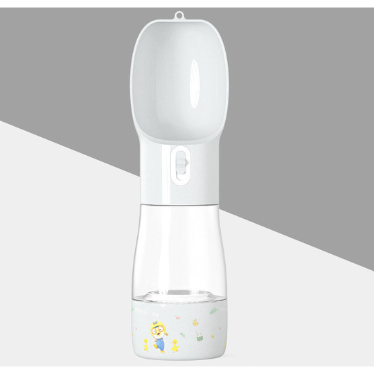 Muff - Portable Pet Travel Water Bottle Leak Proof Lightweight Water Drinking Bottles water and food bottle grey print