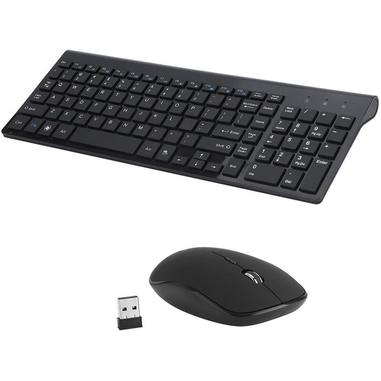 Ilovemilan - usb wireless keyboard and mouse set ultra-thin silent desktop notebook office mouse and keyboard (black)
