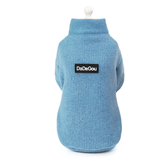 Puppy Dog Winter Warm Sweater With Zipper Dog Clothes Pet Puppy Cat Dog Warm Jumper Sweater Knitwear Coat-l