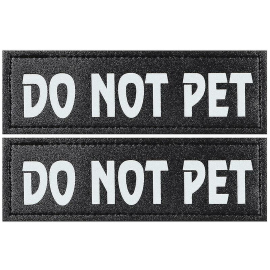 2pcs/set In Training Reflective Harness Tags Safety Label Pet Strap Sticker