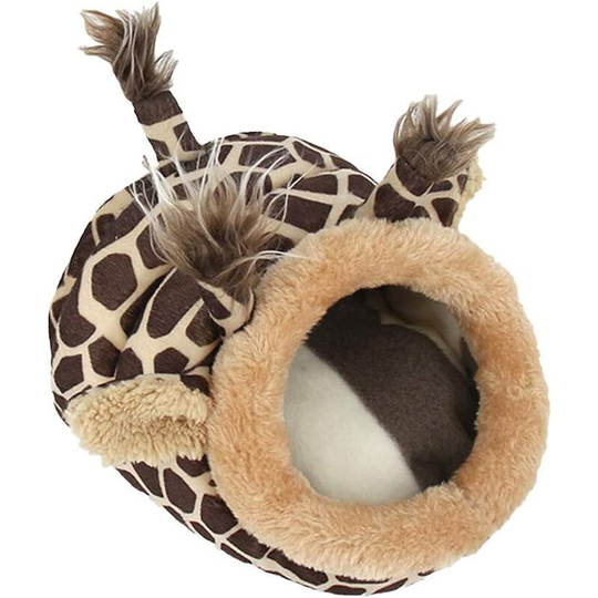 Nest Warm Lightweight Hamster Guinea Pigs Bed Winter Rodent Nest Pets Bed, Winter Warm Cozy Nest for Ferret Rat Hamster Habitat (XL, Giraffe)