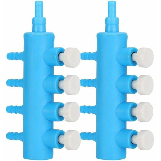 Rlife 2 Pcs Aquarium Air Splitters, Adjustable Air Hose Distributor Aquarium Oxygen Pump Adapter Connectors for Aquarium Pump Aquarium Accessory