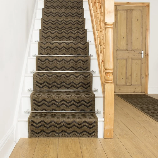 Abrego Flatweave Dark Brown Stair Runner