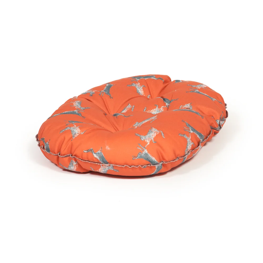 Woodland Hare Deep Filled Quilted Pet Mattress in Russet