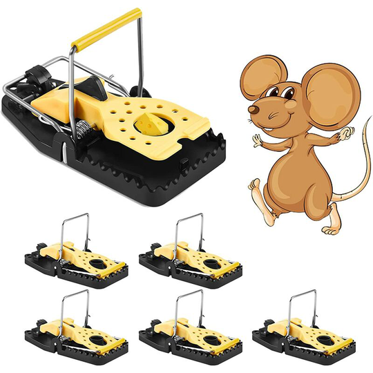 Mouse Traps, Unglehome Indoor Mouse Trap, Reusable Mouse Catcher Sensitive Mouse Trap with Safe Bait Cup - 6 Pack