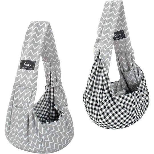 Reversible pet carrier - with shoulder strap - comfortable bag for dog, cat, rabbit