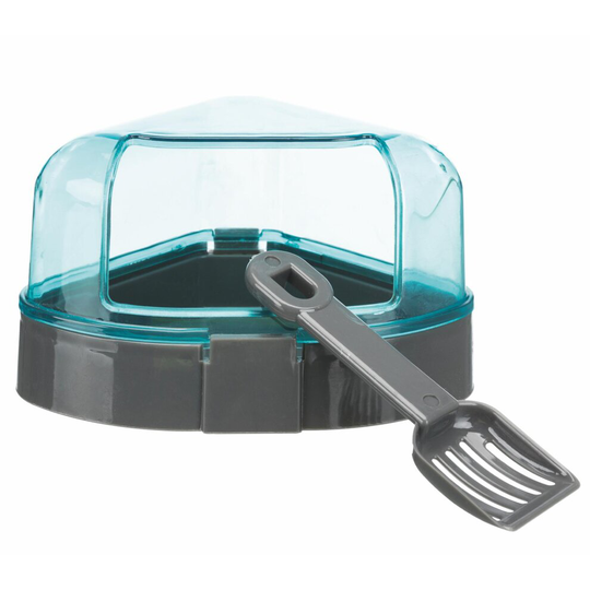 Trixie Corner Toilet With Roof, 14 x 8 x 11cm - Roof Hamster Gerbil Litter - corner toilet roof trixie hamster gerbil litter scoop mice potty