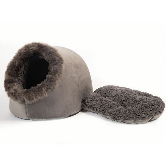 Cozy Igloo Bed for Cat or Small Dog Washable Cushion