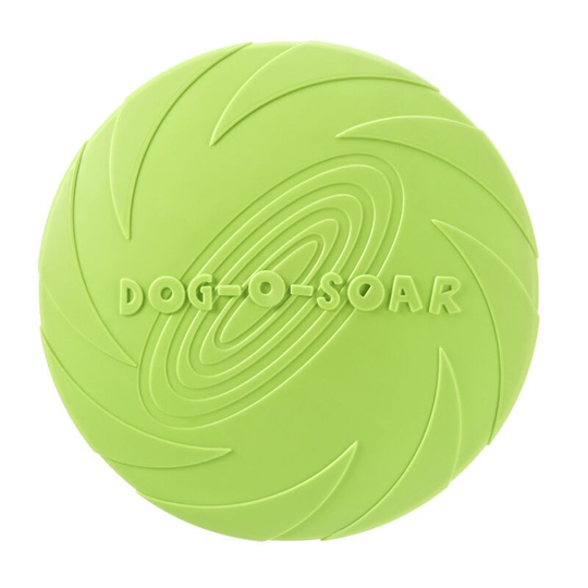 Rubber Flying Saucer for Dogs - 100% Natural - Non-Toxic - Assorted Colors (Large, Green) Dksfjkl