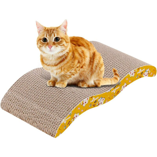 Cat Scratching Post, Cat Scratching Post with Catnip in Recyclable Cardboard Durable Upholstery as Sofa, Sofa Bed, at Christmas for Cute Cats 44 x