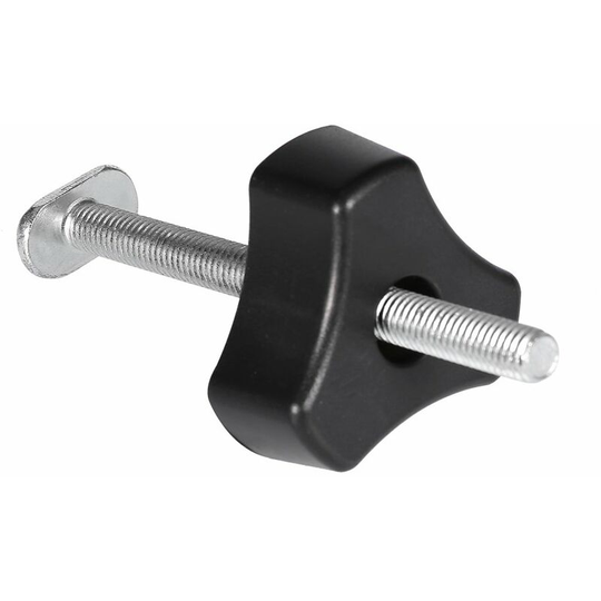 Litzee - T-Slot Clamp, Metal Quick-Acting Holding Clamp, for T-Track T-Slot Woodworking Tool (T-Screw + Plastic Knob Nut)