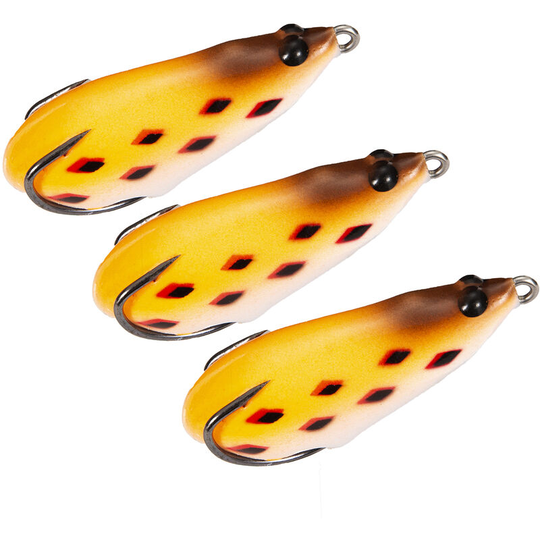 3pcs Silicone Rubber Soft Fishing Lures Artificial Fish Lures Baits with Hooks,model:Orange 3 - model:Orange 3
