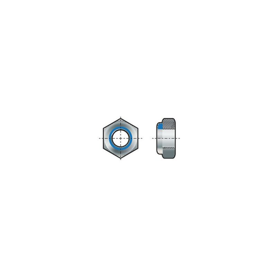 Qualfast - M16 Locknut n/m Insert A2 Metalform- you get 5