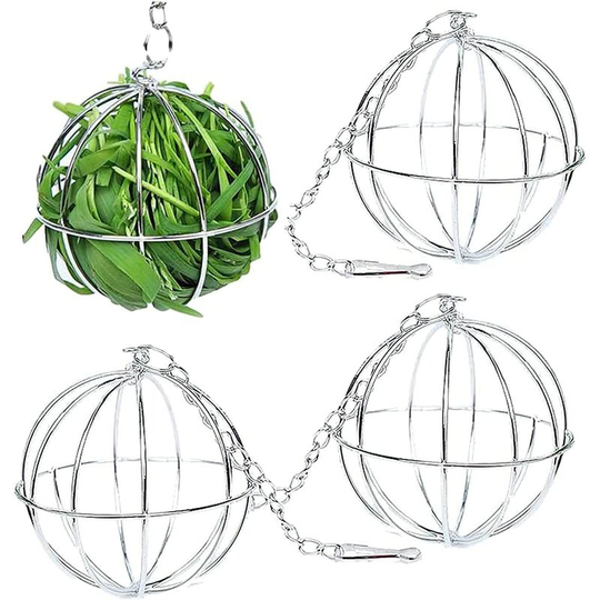 4 Pack Hay Balls for Small Animal Stainless Steel Hay Feeder