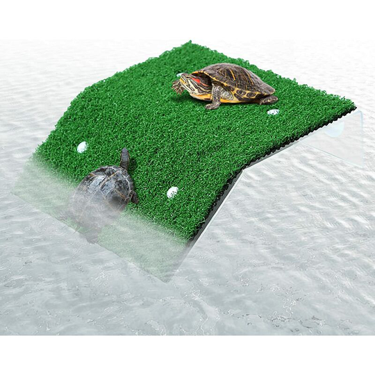 Plastic Platform Tortoise Basking Tortoise Floating with Lawn Climbing Dock with Suction Cup for Aquarium