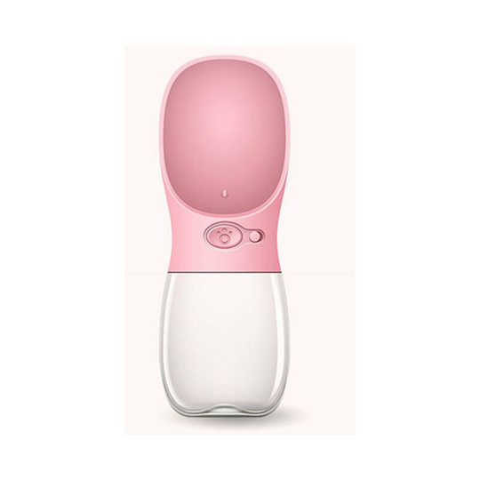 Portable Dog Water Bottle, 350 Food Grade Antibacterial Travel Water Bottles for Dogs and Cats, Outdoor Pet Drinking Water (Pink)