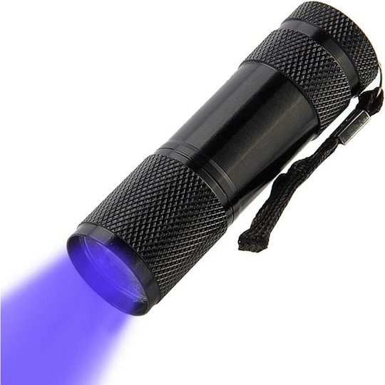 9 LED Ultraviolet/Black Light Flashlight, UV LED Flashlight, 395nm, Pet Urine and Stain Detector, Find Stains on Clothes, Rugs or Carpets