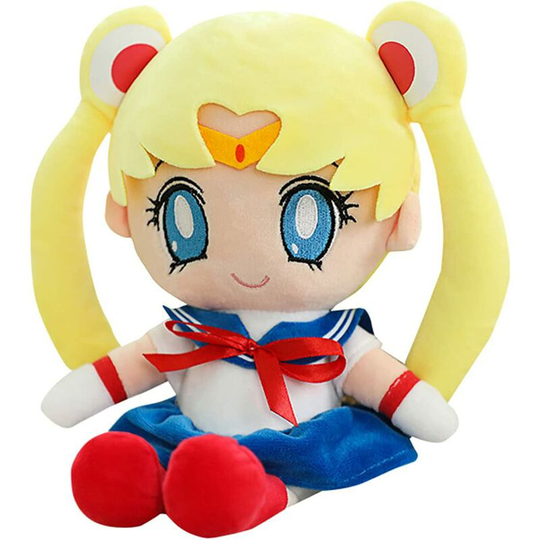 Ilovemilan - Plush Doll Cute Cartoon Figure Plushie Stuffed Toy Soft Cushion Pillow Gift Collection Decoration for Fans Kids Girls (40cm, Blue)