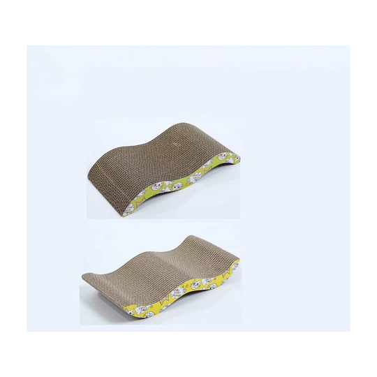 Cat Scratch Card, Used For Cat Board Corrugated Carton Scratch for Cat m Size 2 Pieces (Green Grass + Yellow)