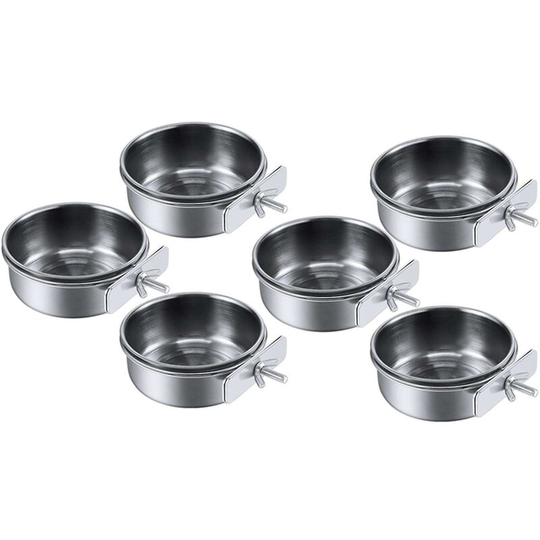 Joorrt - 3 Piece Bird Feeder Stainless Steel Parrot Cup Food Bowl s