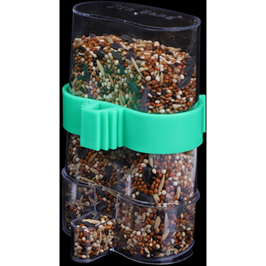 Automatic Bird Feeder for Cage Dry Food Dispenser Bird Seed Food Water Feeding Feeder Dispenser for Parrot Bird Hamster Hedgehog Squirrel Dove