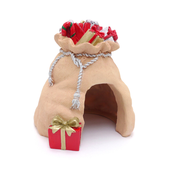 Hamster Small Animal Santa Sack Resin Den Cave suitable for Aquariums too