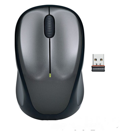 Wireless Mouse, 2.4 GHz with USB Receiver, 1000 DPI Optical Tracking, Compatible with PC / Mac / Laptop / Chromebook Silver gray