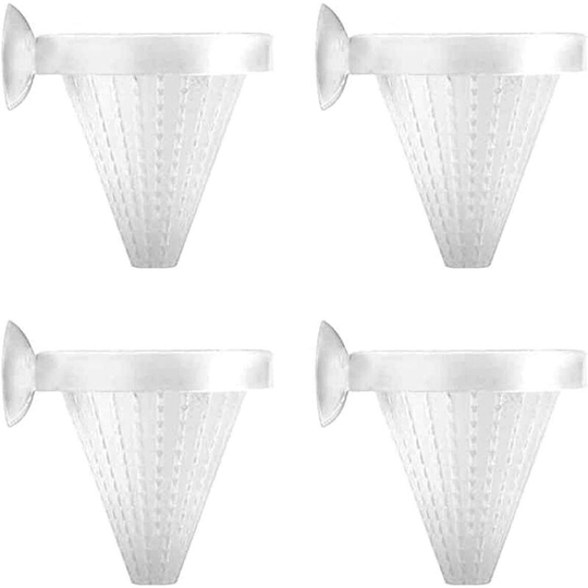 Aqua Cone Feeder 4PCS Aquarium Red Worm Feeding Cup