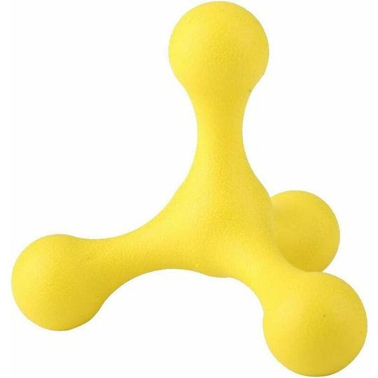 Dogs Chew Toys Pet Dogs Toy Rubber Tug War Ball Toys Durable Puppy Teething Toys Small Dog Teeth Cleaning Toys(Yellow)