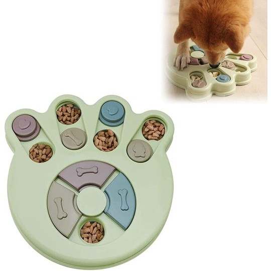 Intelligent Dog Treats Toy, Slow Down Eating Dog Toys, Anti Gluttony Dog Bowl, Improve Dog's IQ, Dog Gift (Green)